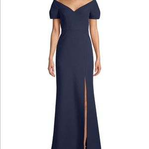 Off the Shoulder Stretch Crepe Gown